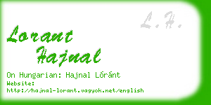 lorant hajnal business card